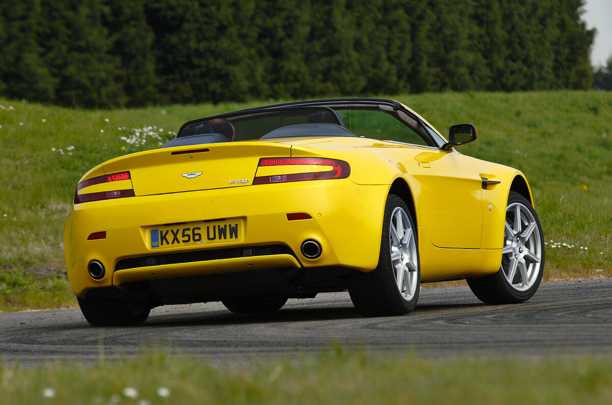 The sizeable Aston Martin V8 Vantage Roadster