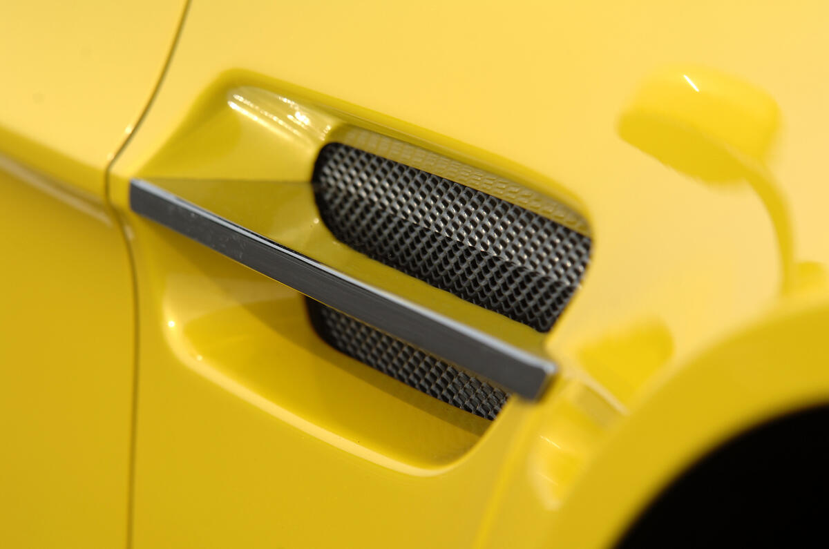 Aggressive styling on the V8 Vantage Roadster