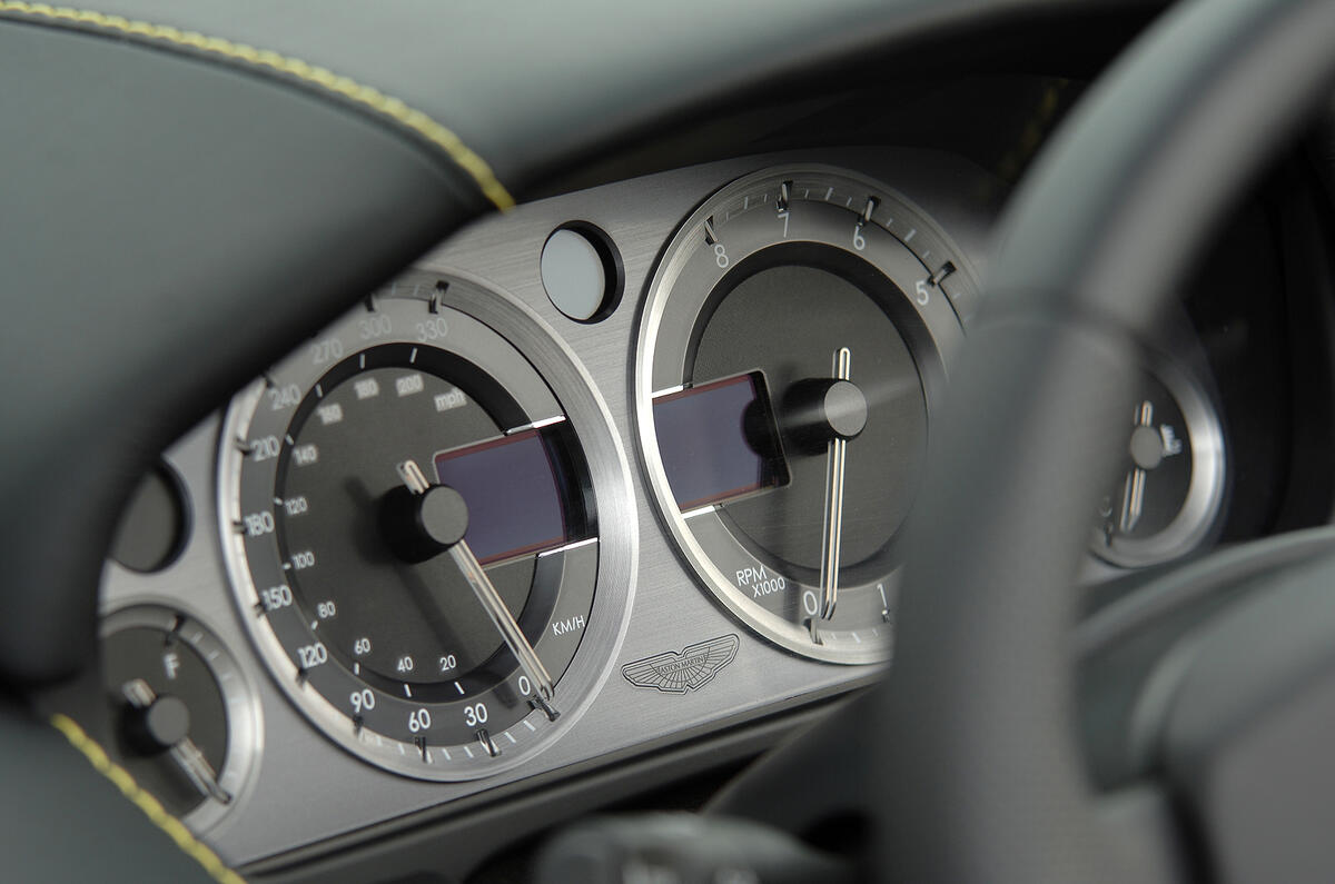 V8 Vantage Roadster's instrument clusters