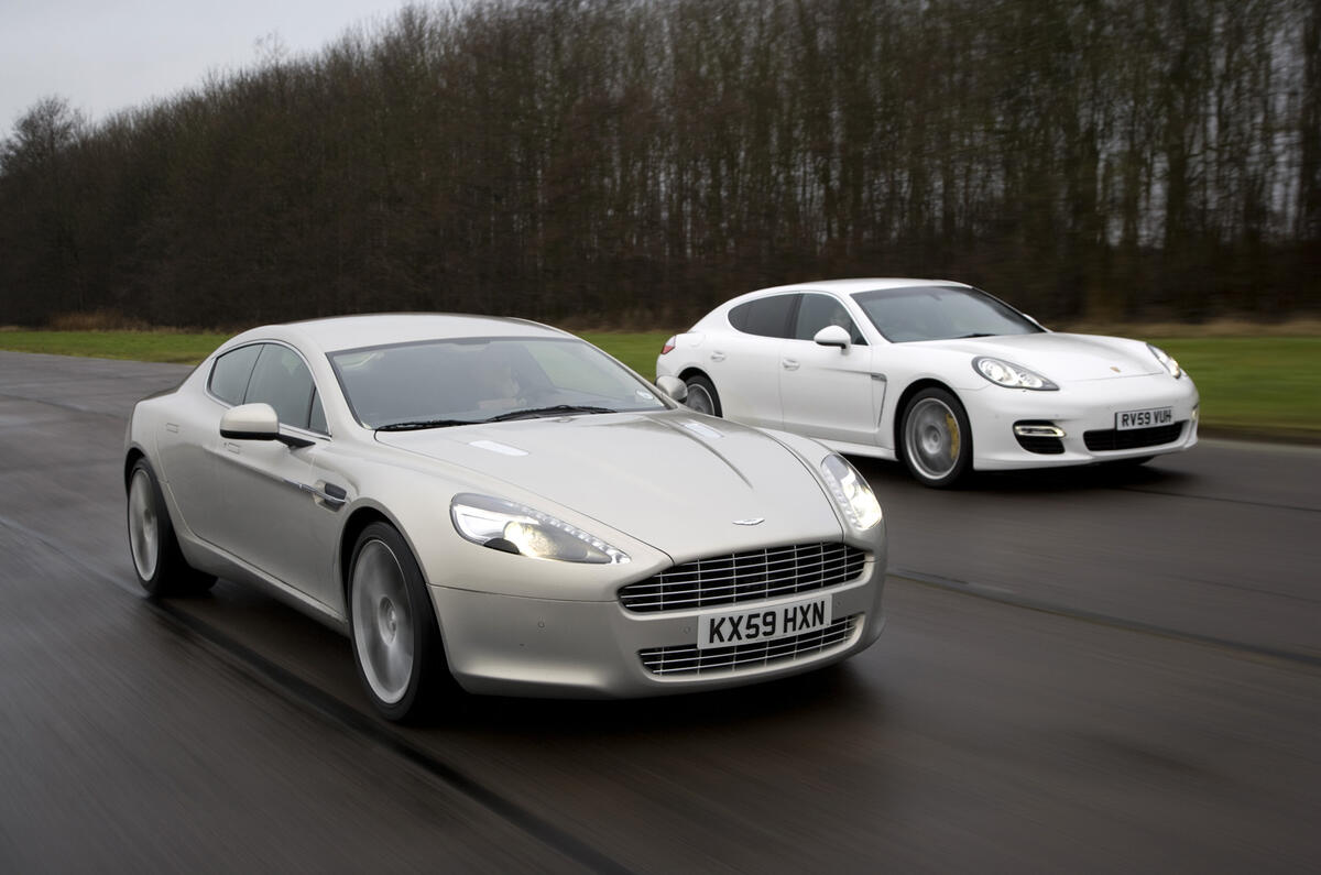 Aston Rapide v Porsche Panamera