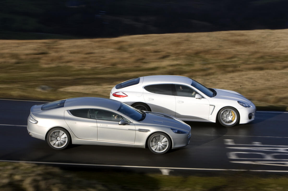 Aston Rapide v Porsche Panamera