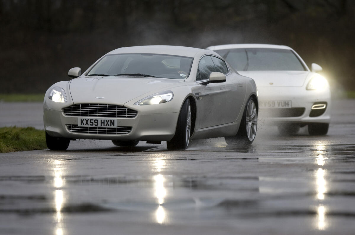 Aston Rapide v Porsche Panamera