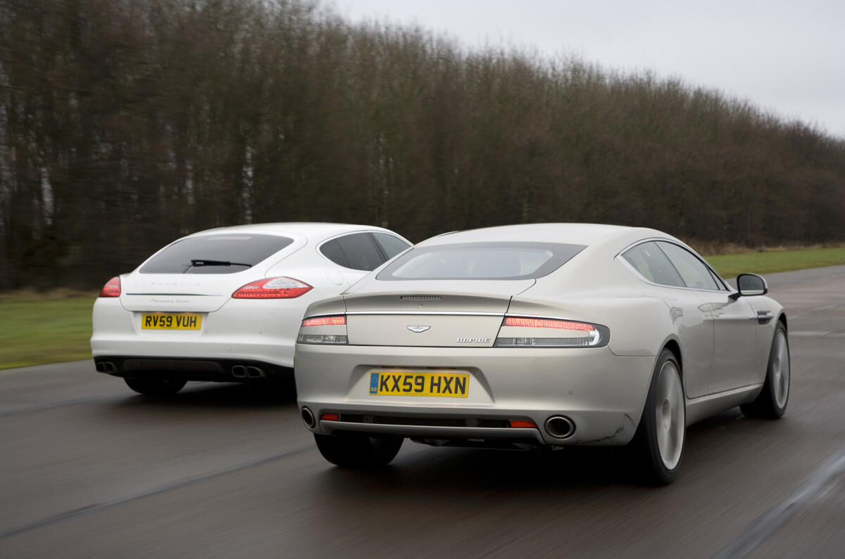 Aston Rapide v Porsche Panamera