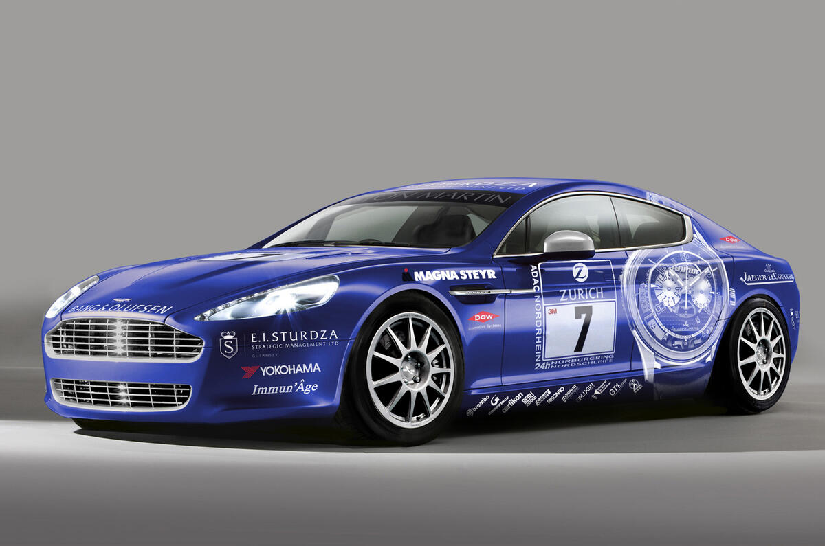 Aston Rapide racer spied 