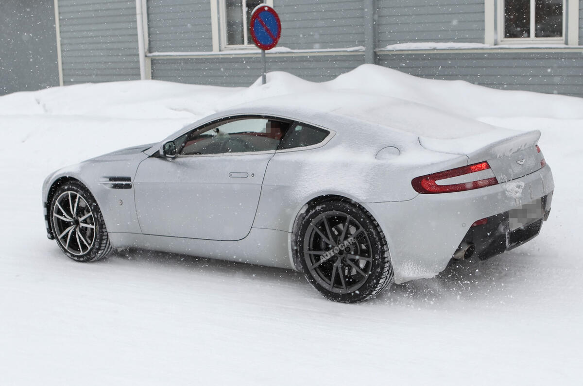 no title Aston Vantage facelift spied