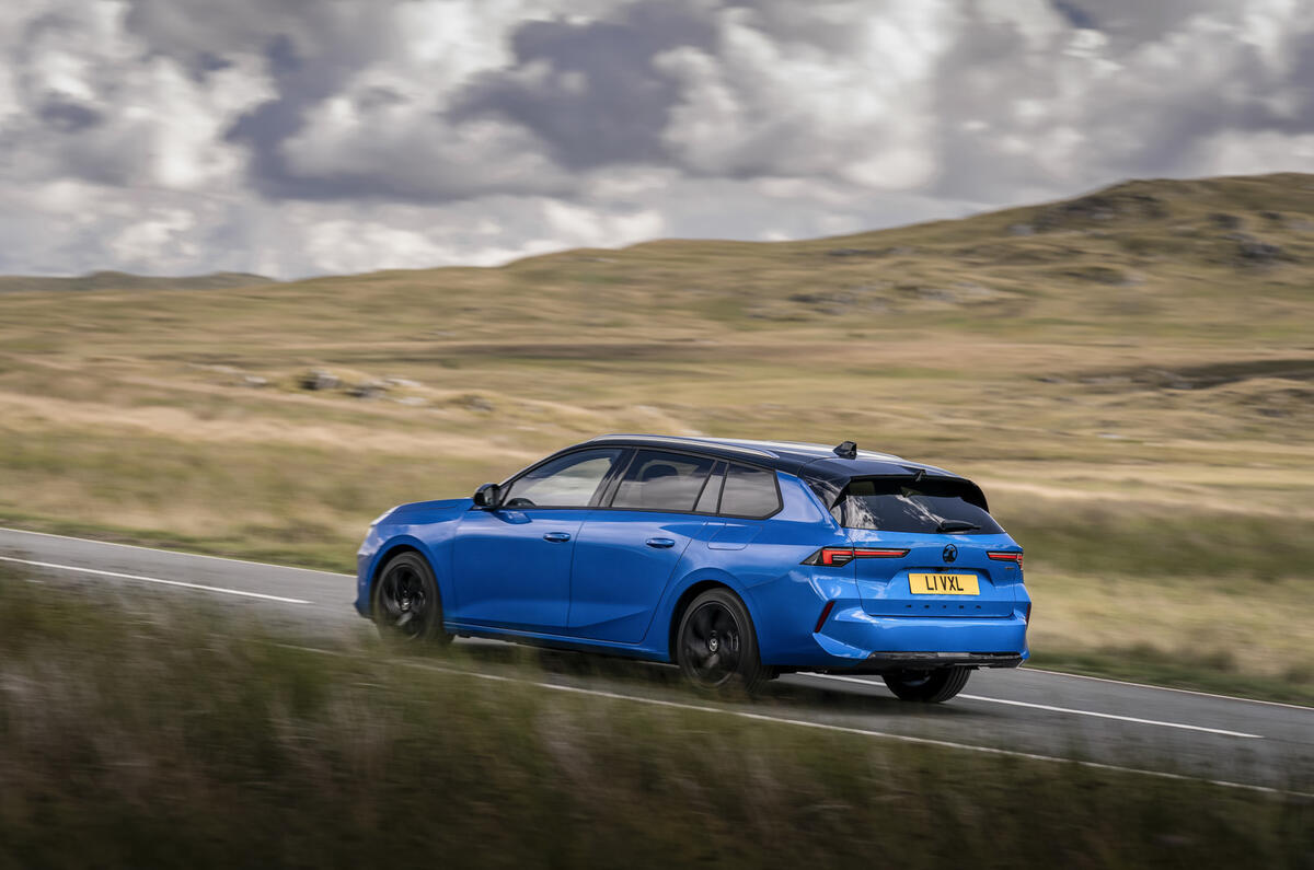 Astra Sports Tourer rear angle driving