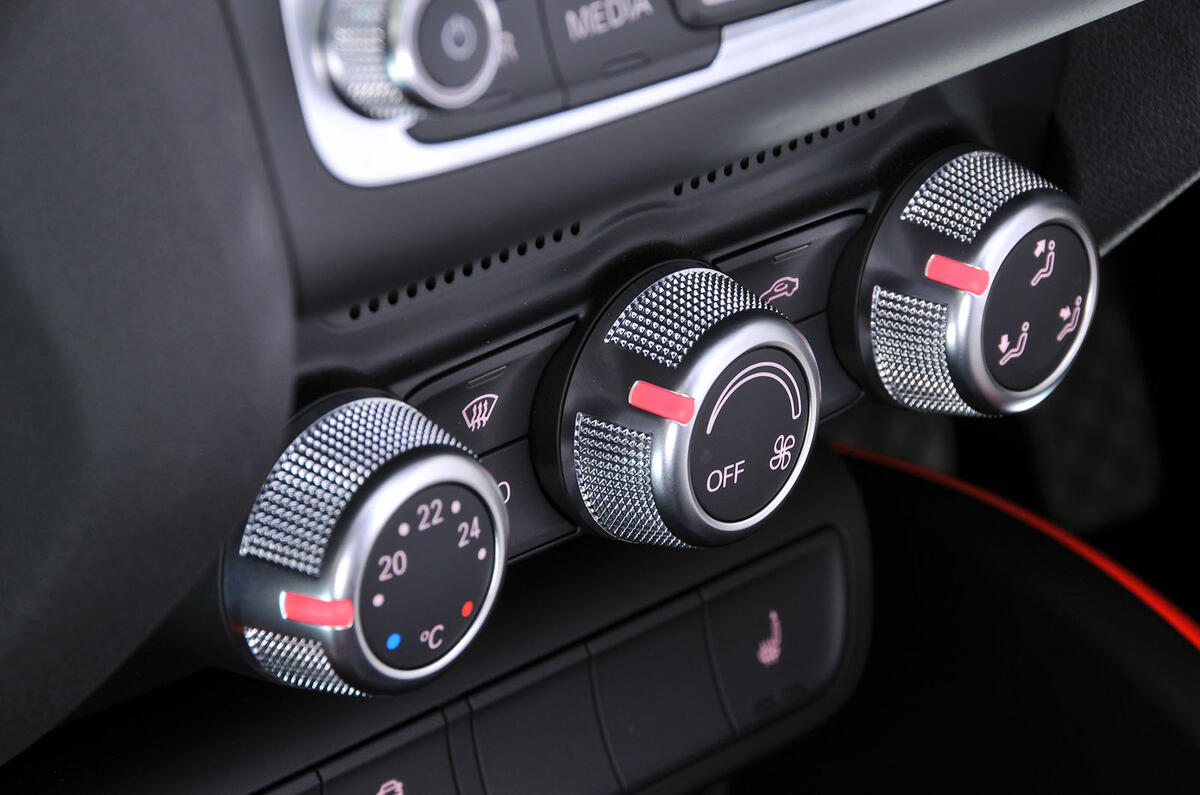 Audi A1 climate controls