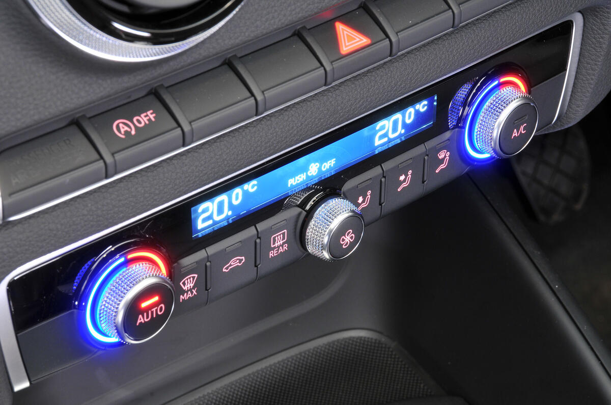 Audi A3 Cabriolet climate controls