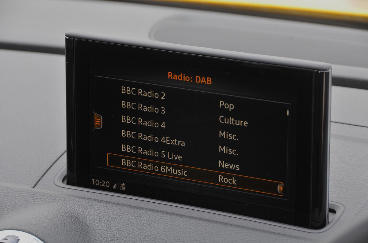 Audi A3 infotainment system