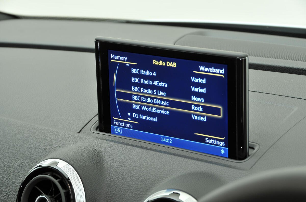 Audi A3 Sportback MMI infotainment system