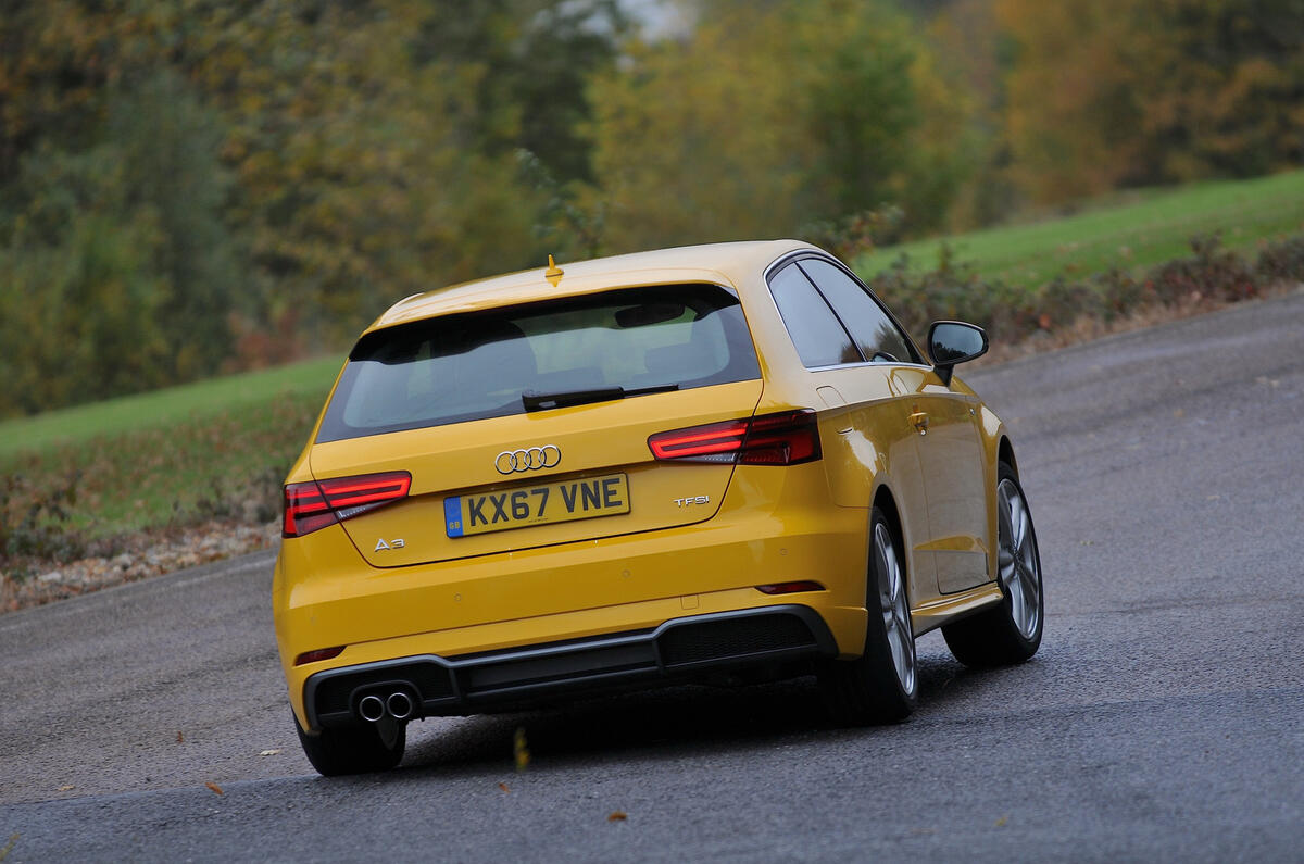 Audi A3 rear cornering