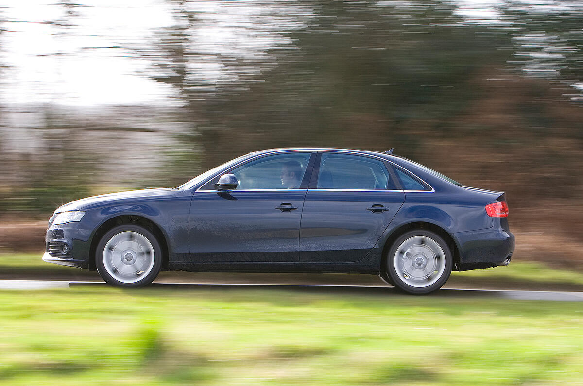 Despite a new platform, it's not easy to tell the latest A4 from the old one Audi A4 side profile