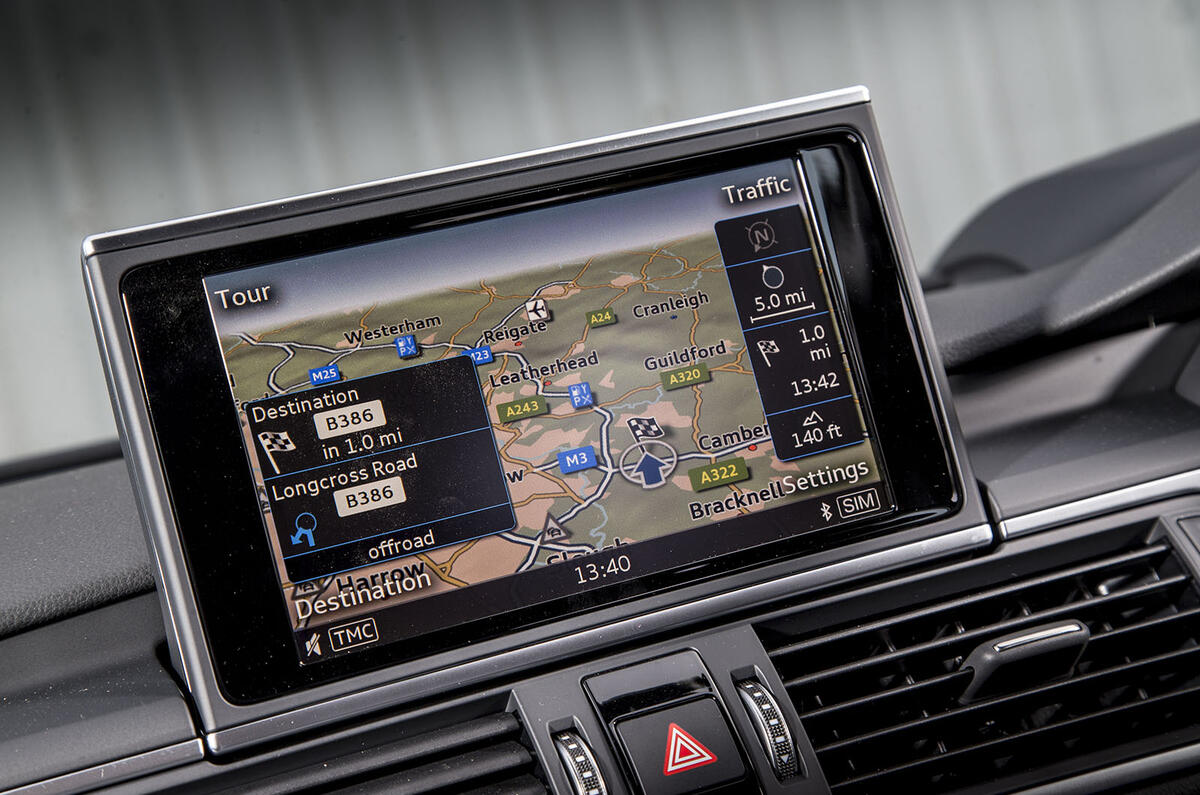 Audi A7 MMI infotainment system