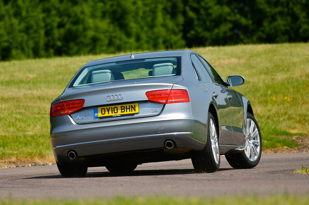 Audi A8 rear cornering