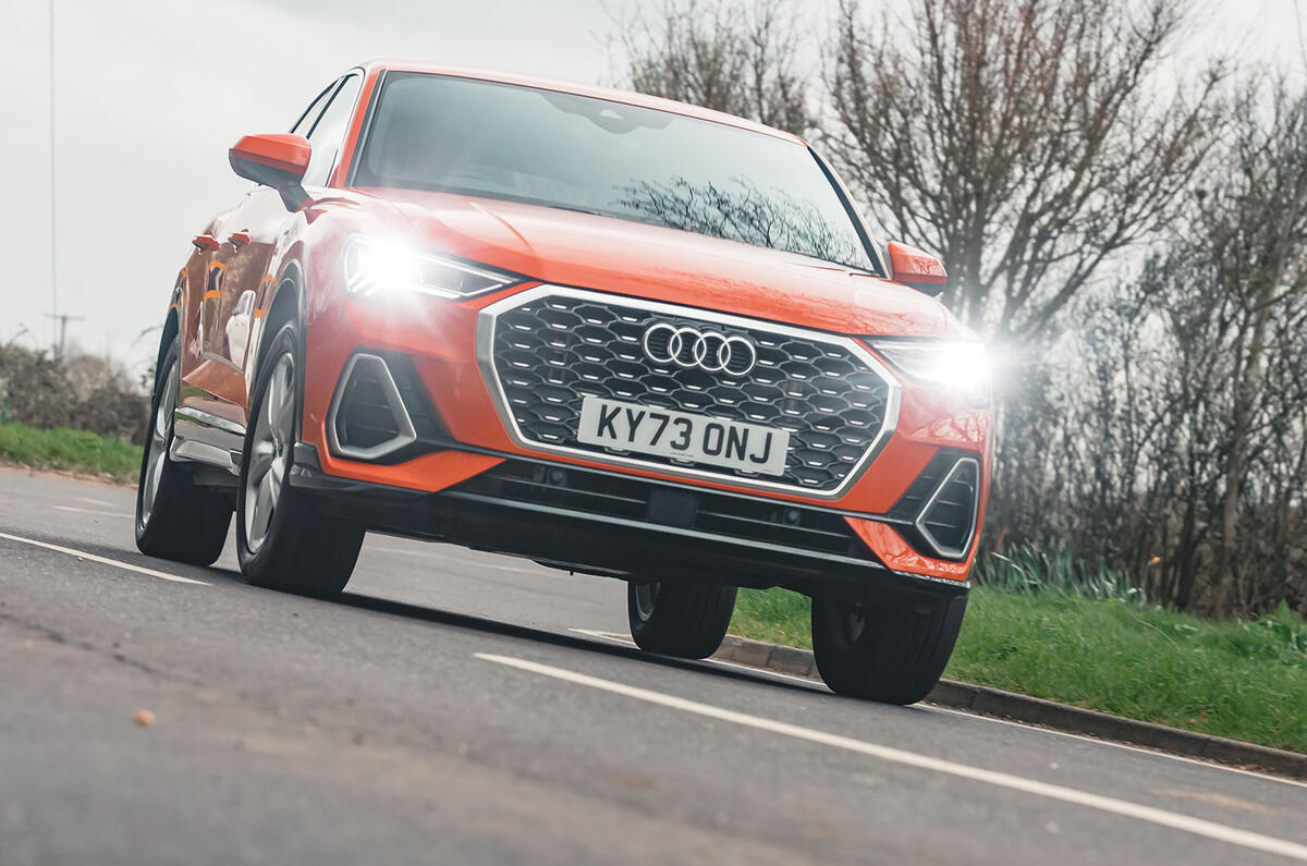 audi q3 45 tfsi sportback review 2024 20 cornering front audi q3 45 tfsi sportback review 2024 20 cornering front