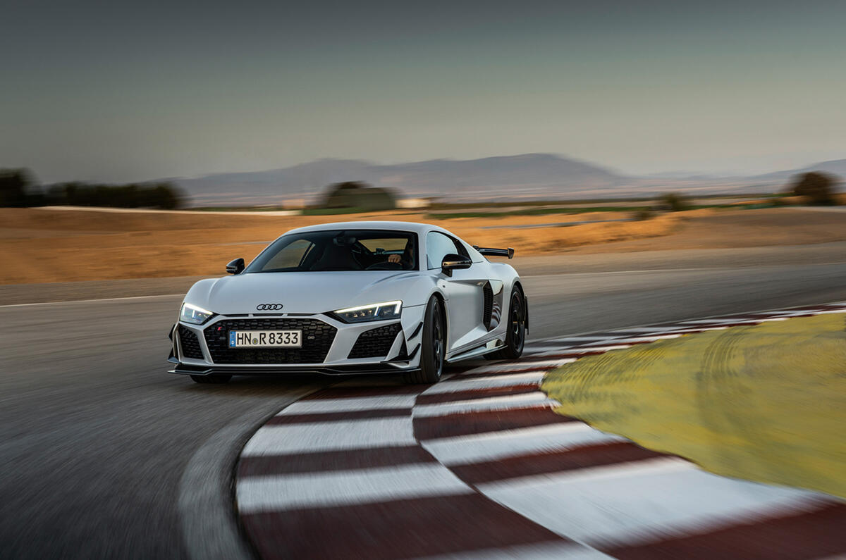 audi r8 gt rwd 05 front cornering audi r8 gt rwd 05 front cornering