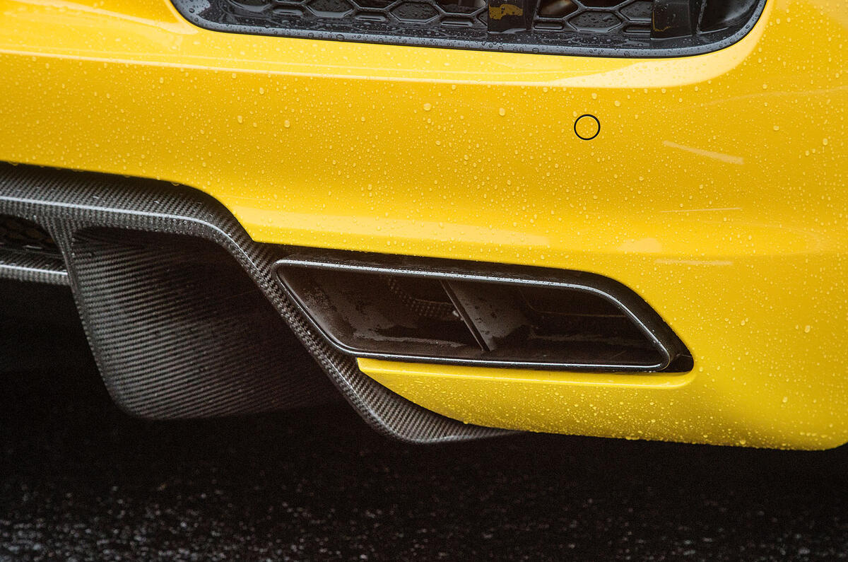 The Audi R8 comes with dual tailpipes
