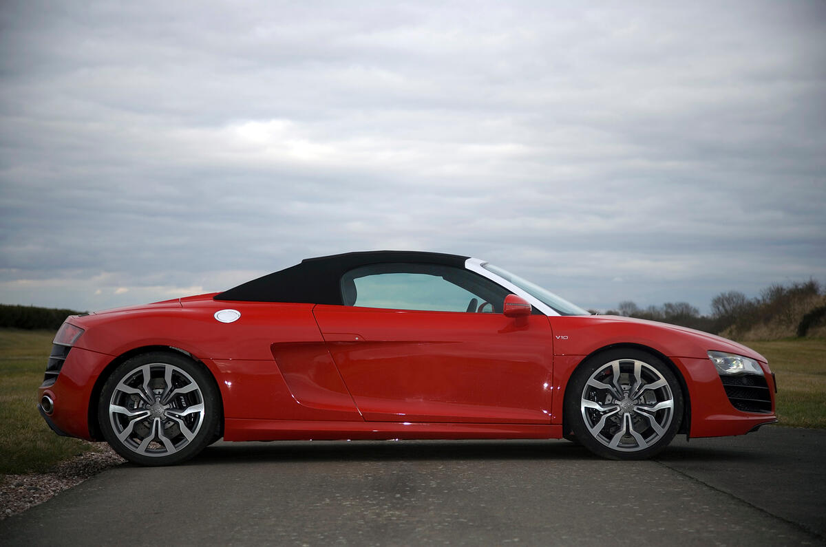 Roof up on the Audi R8