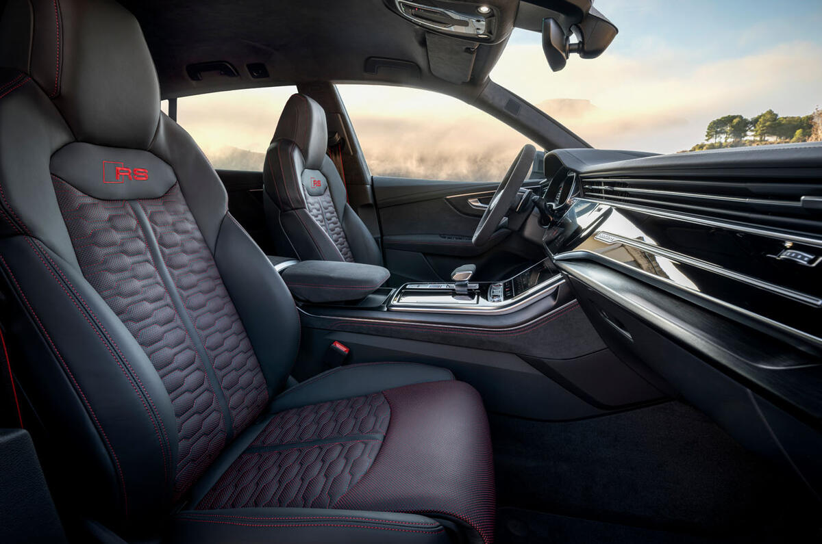Audi RS Q8 2024 review front seats 3610 Audi RS Q8 2024 review front seats 3610