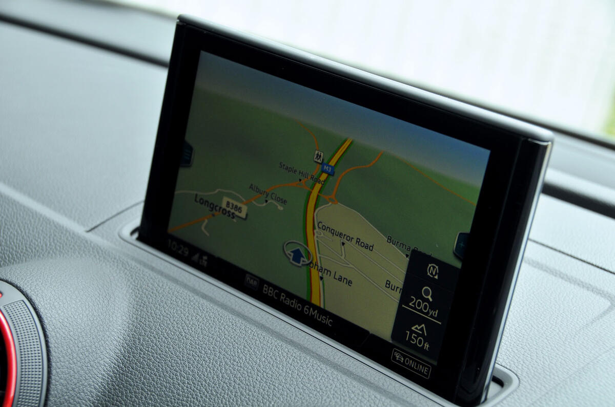 Audi RS3 MMI infotainment system