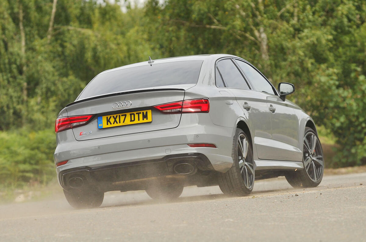 Audi RS3 rear cornering