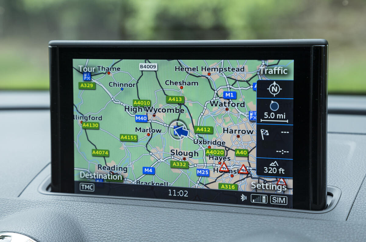 Audi RS3 Sportback sat nav