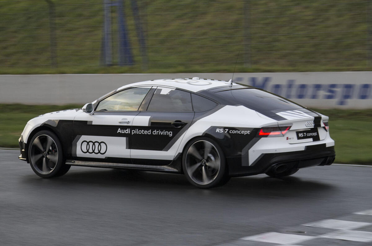 A hot lap in the passenger seat of Audi&#039;s self-driving RS7 