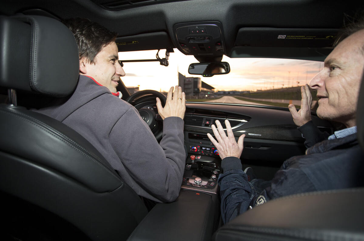 A hot lap in the passenger seat of Audi&#039;s self-driving RS7 