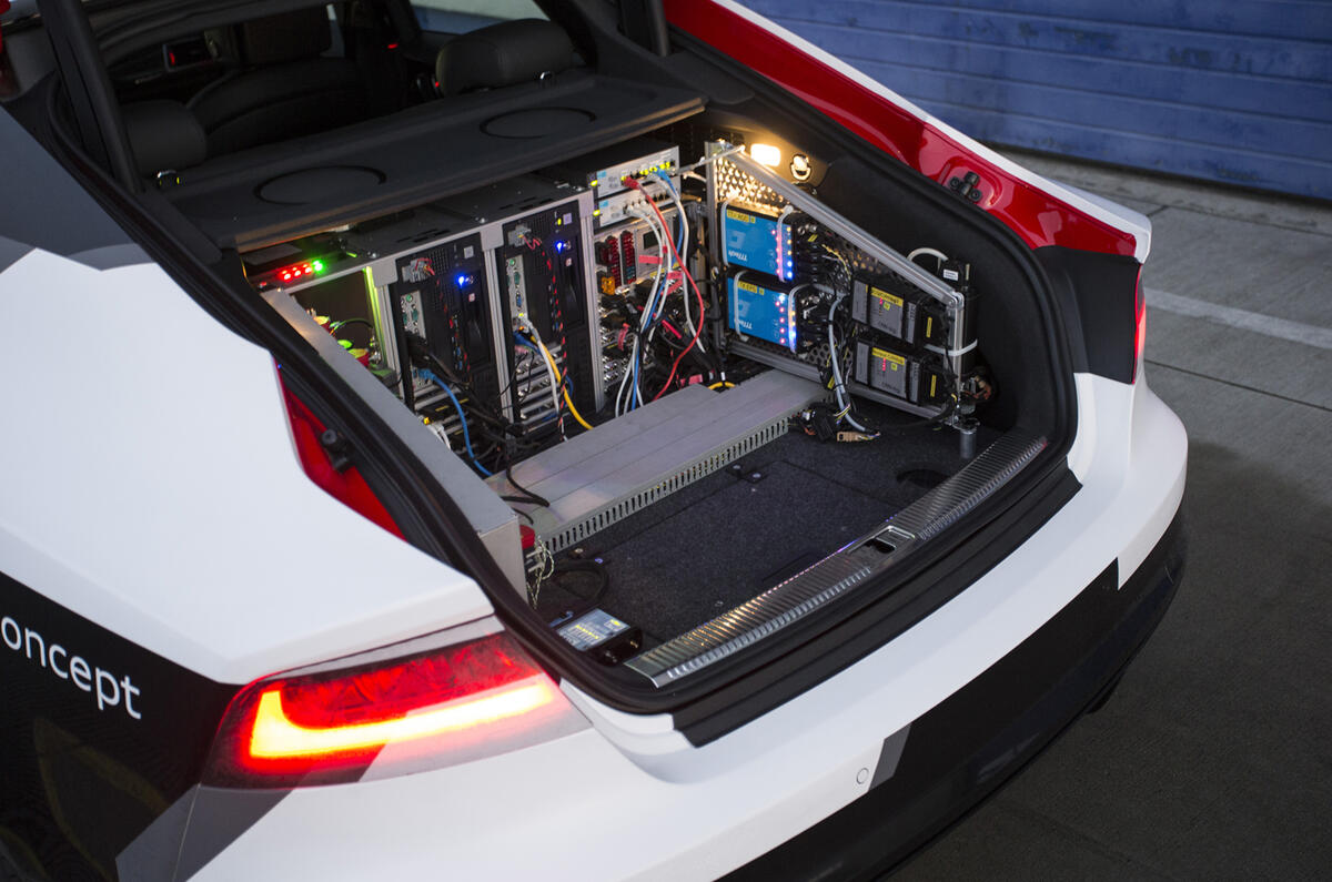 A hot lap in the passenger seat of Audi&#039;s self-driving RS7 