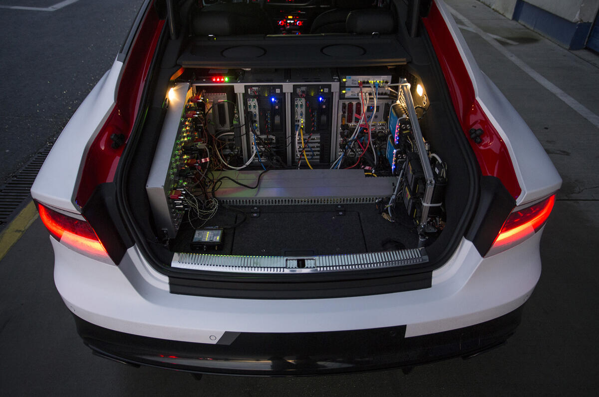 A hot lap in the passenger seat of Audi&#039;s self-driving RS7 