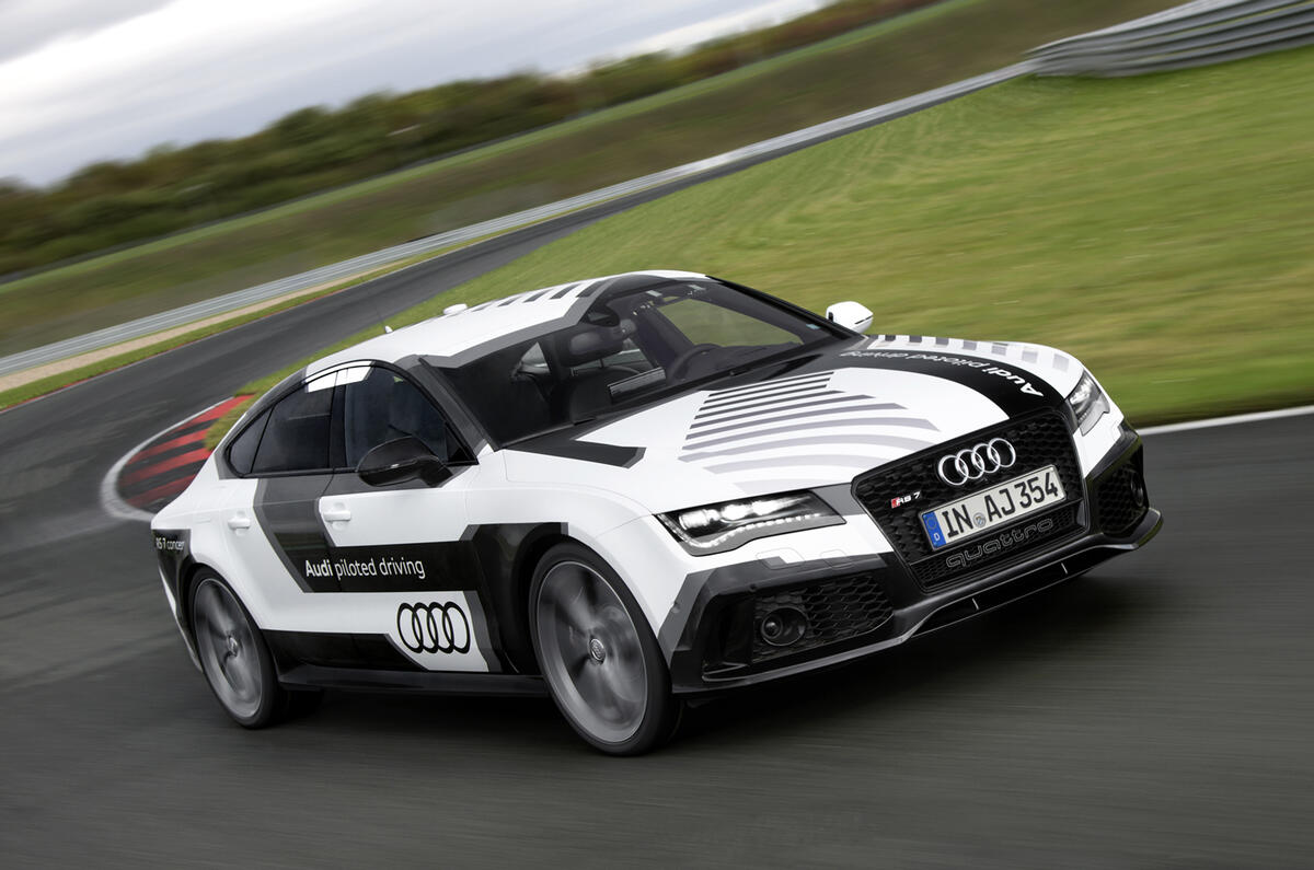 A hot lap in the passenger seat of Audi&#039;s self-driving RS7 