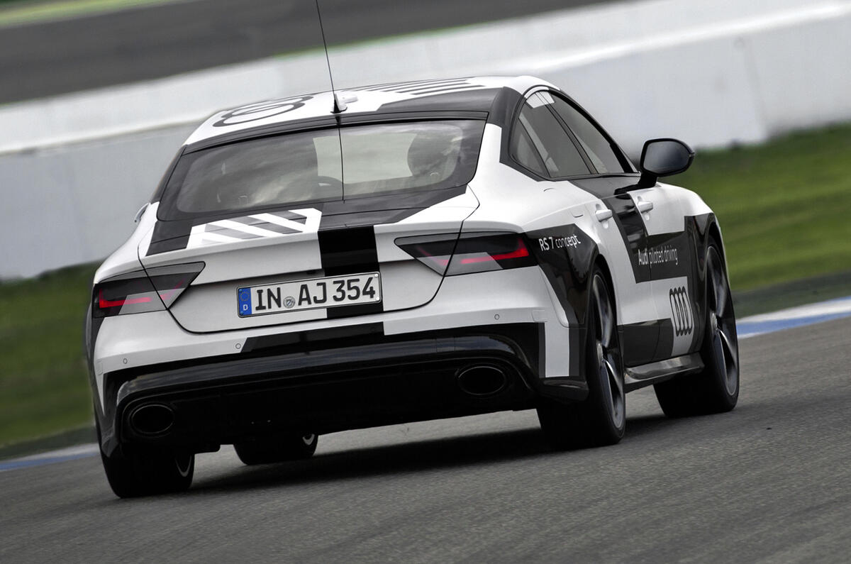 A hot lap in the passenger seat of Audi&#039;s self-driving RS7 