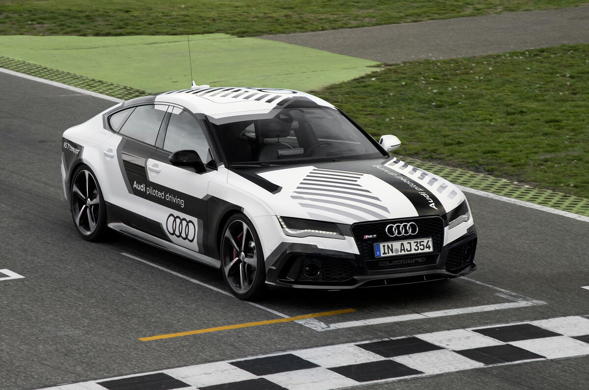 A hot lap in the passenger seat of Audi&#039;s self-driving RS7 