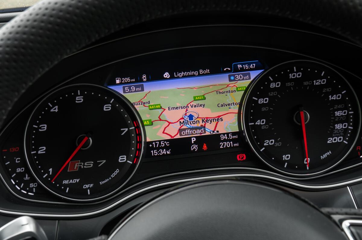 Audi RS7 instrument cluster