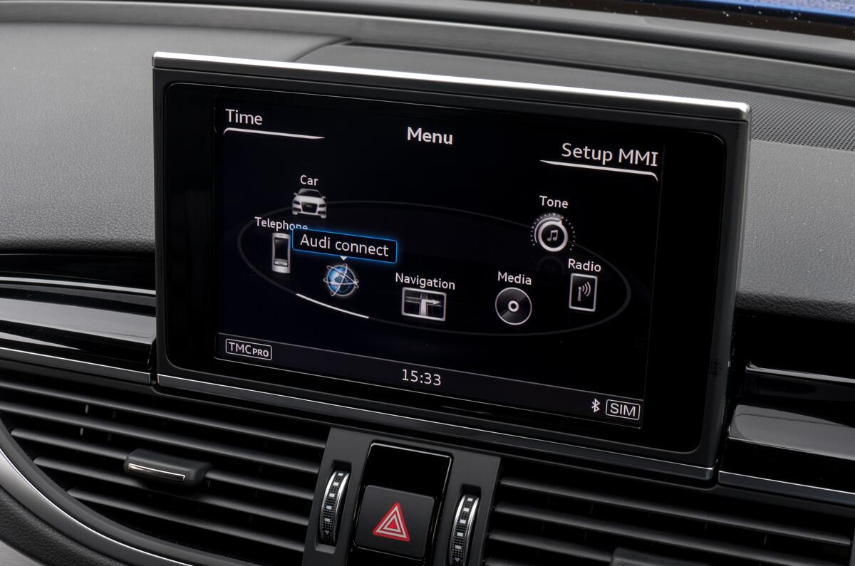 Audi RS7 MMI infotainment system
