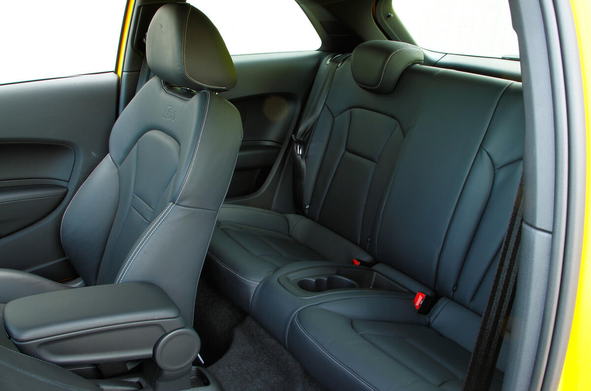 Rear seats in the Audi S1