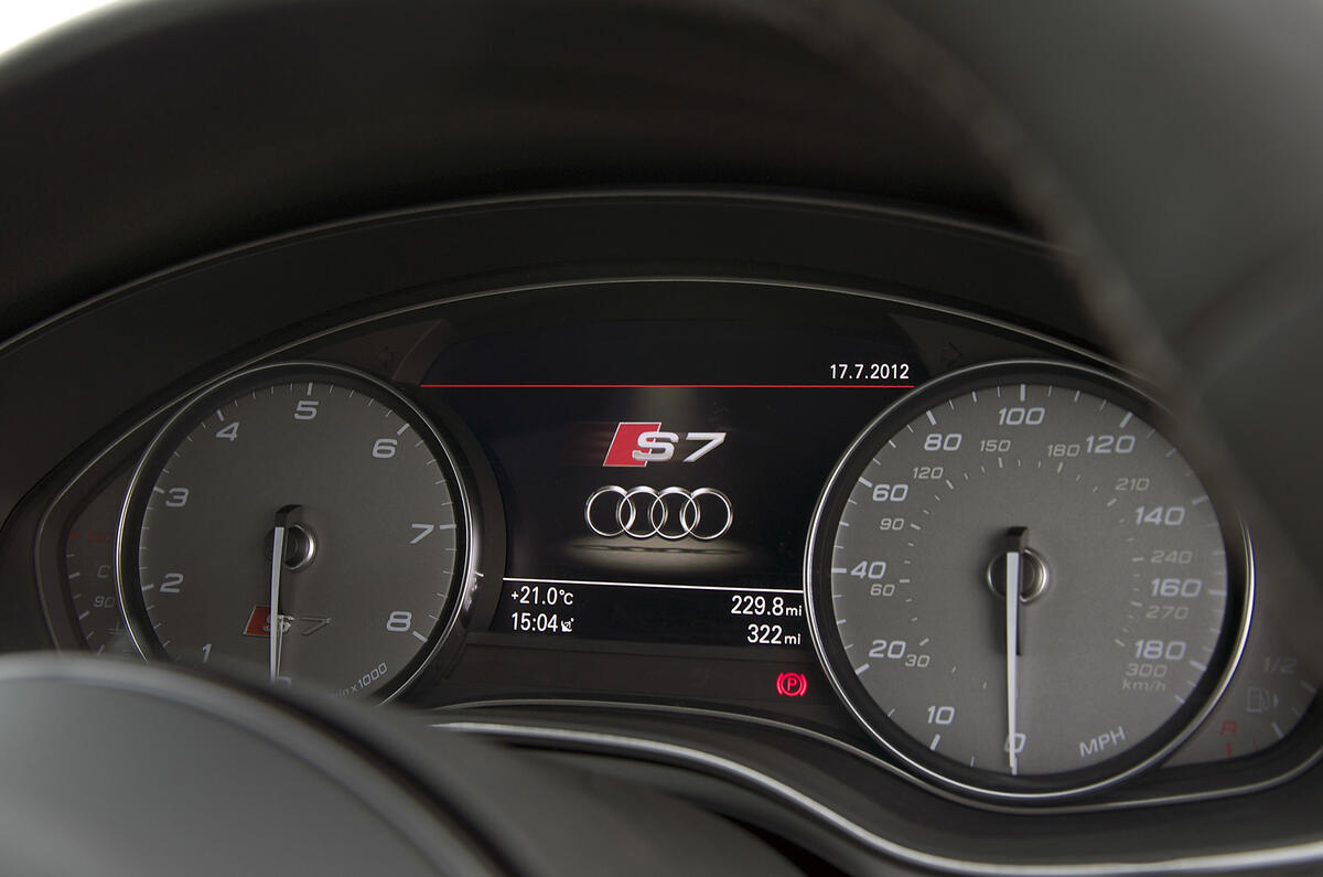 Audi S7 instrument cluster