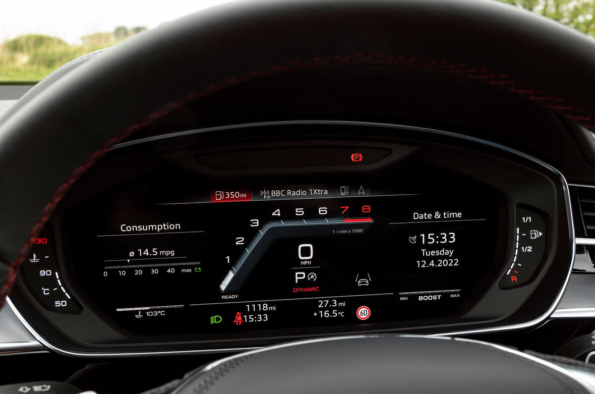 Audi S8 2025 review dials 59 Audi S8 2025 review dials 59