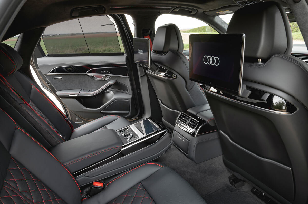 Audi S8 2025 review rear seats 12 Audi S8 2025 review rear seats 12