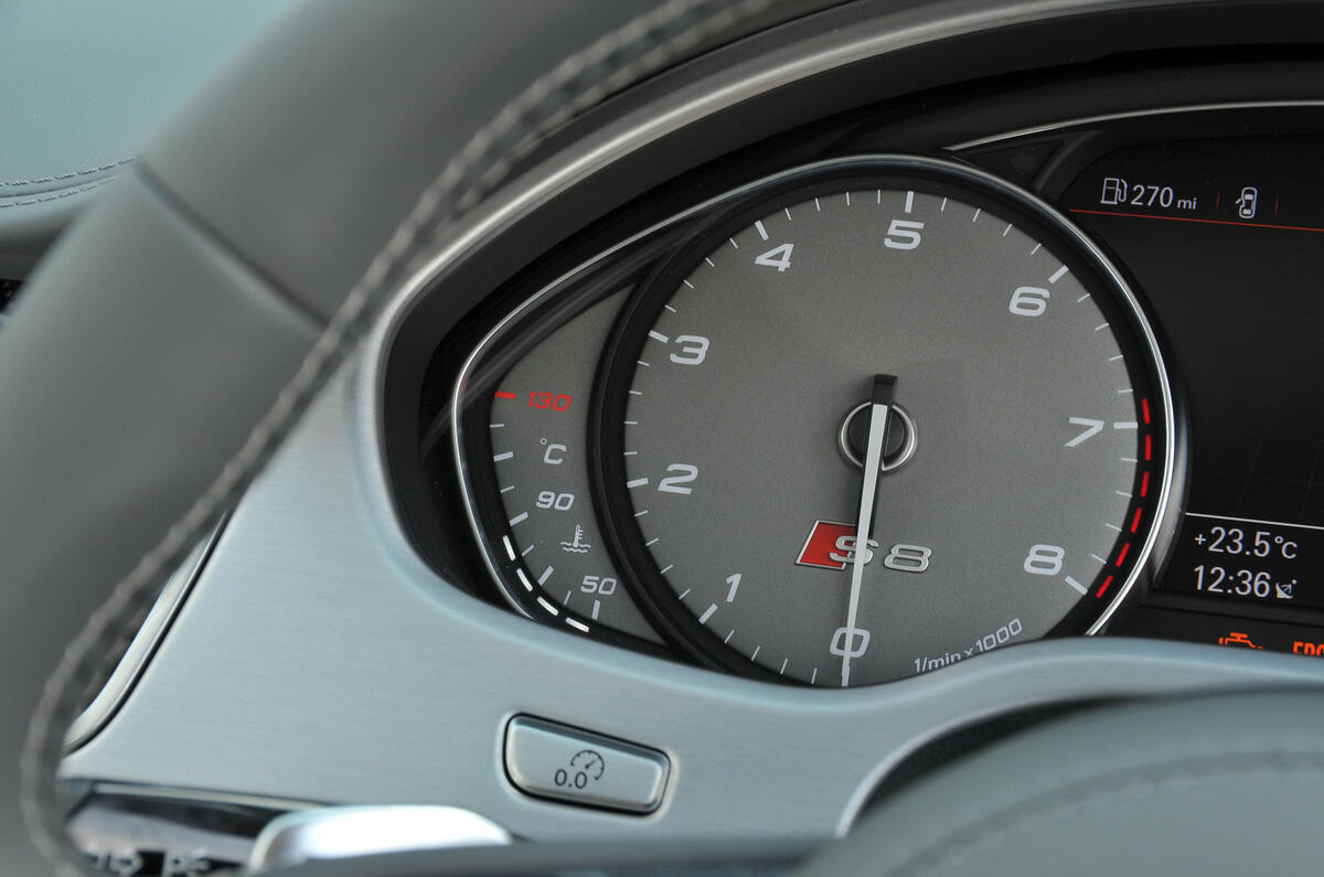 Audi S8 instrument cluster