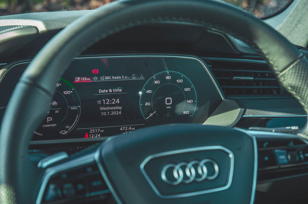 Audi SQ8 Q8 etron 2025 Review dials 50 Audi SQ8 Q8 etron 2025 Review dials 50