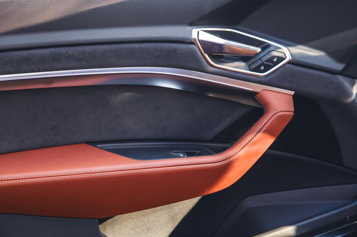 Audi SQ8 Q8 etron 2025 Review door trim detail 17 Audi SQ8 Q8 etron 2025 Review door trim detail 17