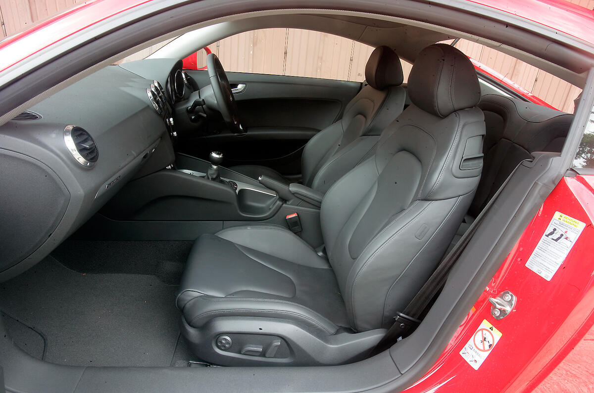 The driving position is low and pretty much impossible to fault Audi TT's front space