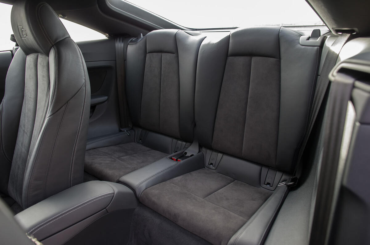 The rear seats in the Audi TT