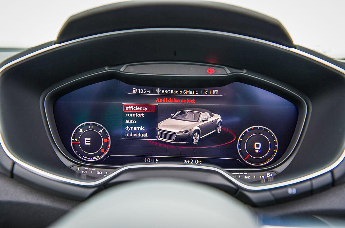 Audi TT Roadster's virtual cockpit