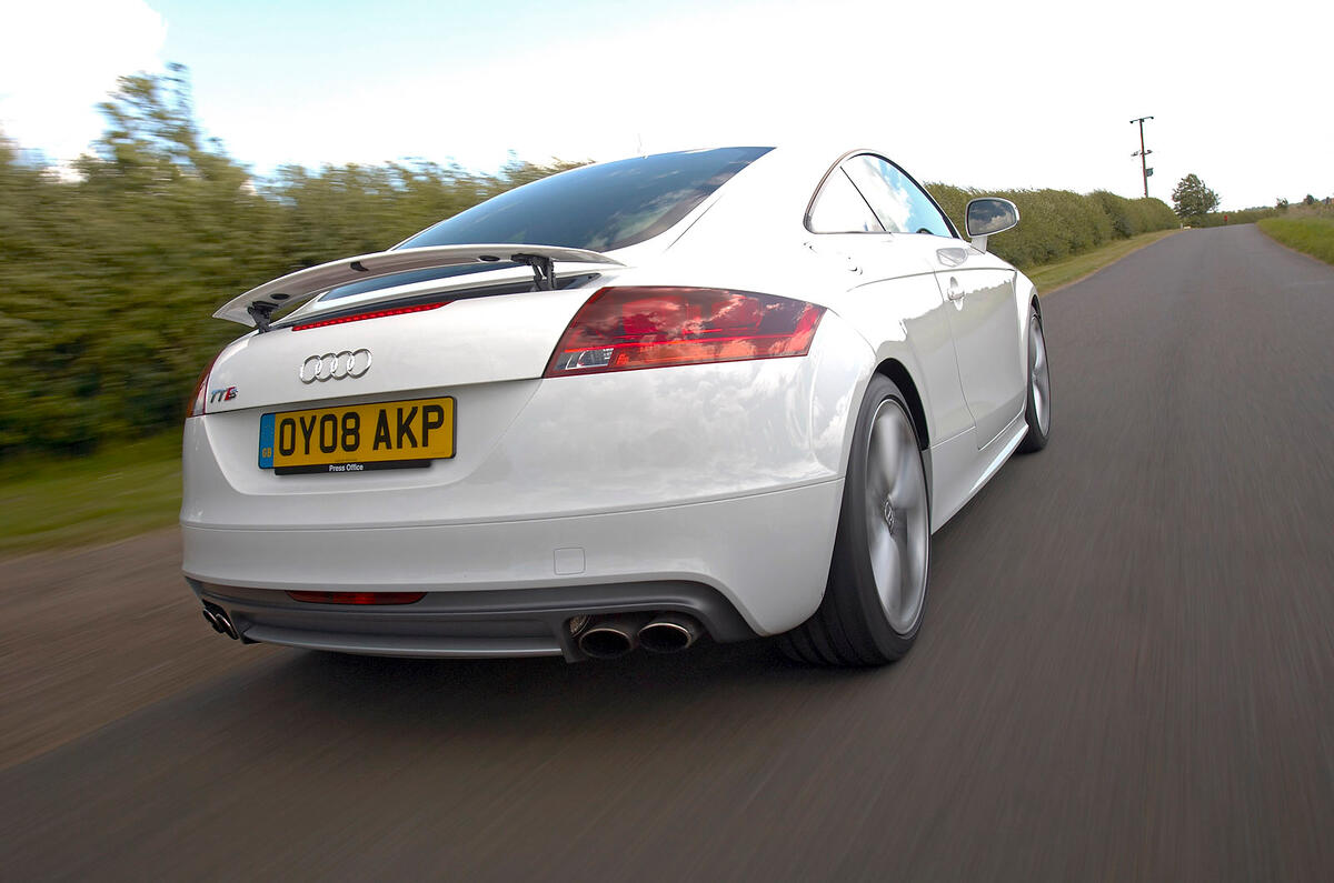 Audi TTS's twin exhaust system
