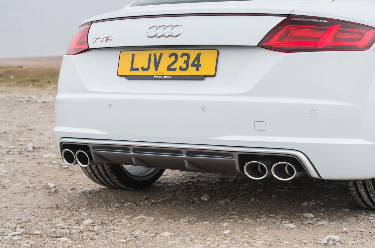 Audi TTS quad-exhaust system