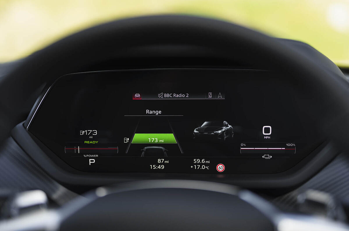 Instruments de l'Audi E-tron GT