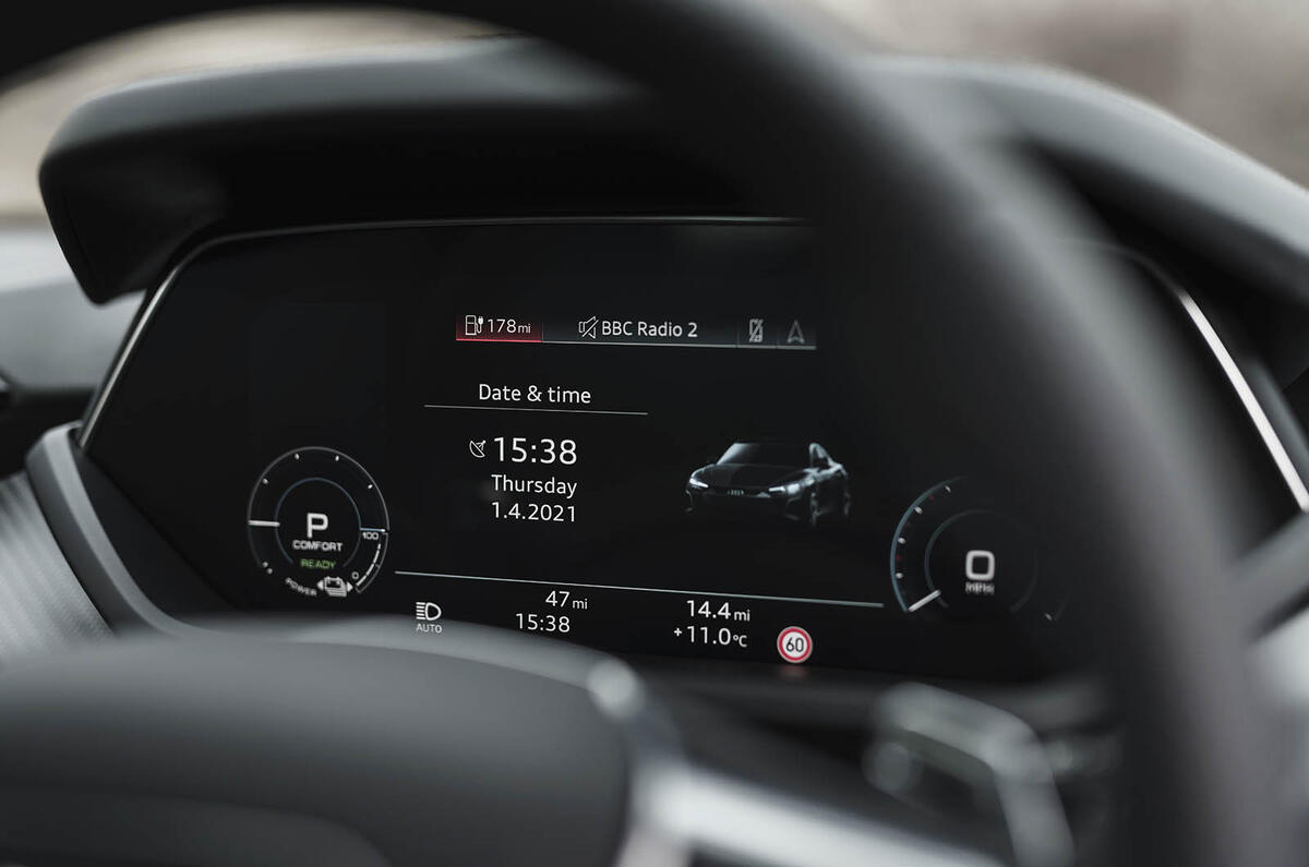 Instruments de l'Audi E-tron GT
