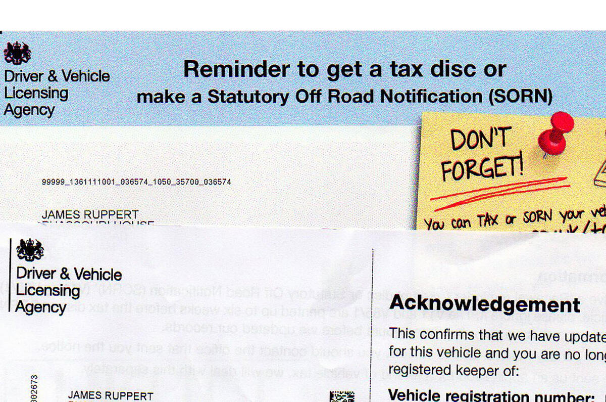 The DVLA still isn't up to speed when it comes to SORN notices